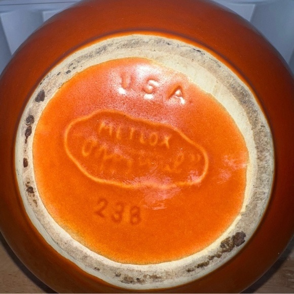 Metlox Pottery Wooden Handle Pitcher Vase - Picture 5 of 5